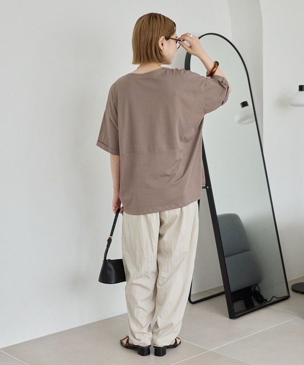 AMERICAN HOLIC 接触冷感バック切替コクーンプルオーバー Mocha