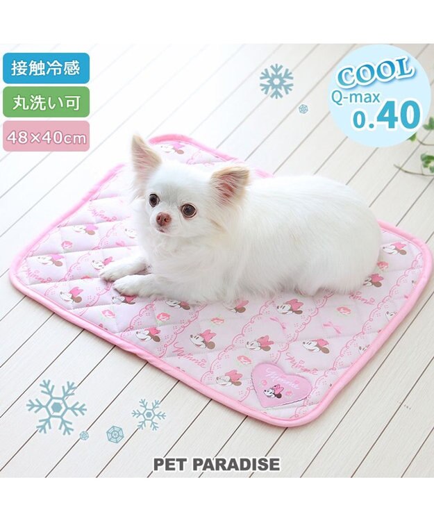 PET PARADISE ディズニー ミニーマウス レース クール マット 小型犬 48×40㎝ ピンク