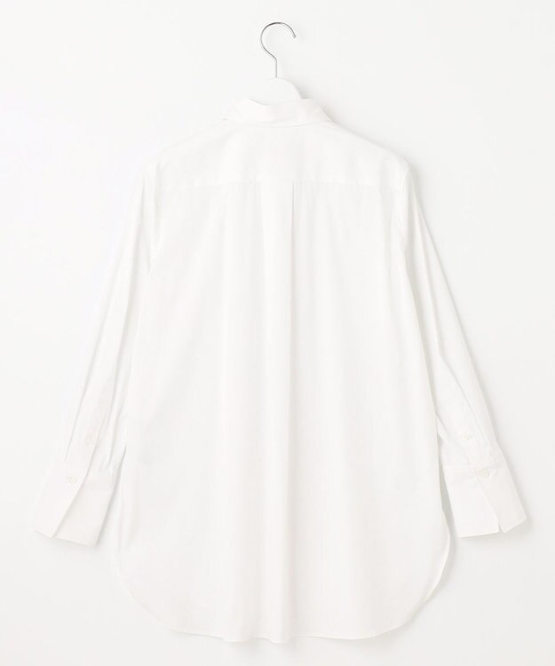 自由区 L 【洗える】C/Nyシャーティング シャツ ホワイト系