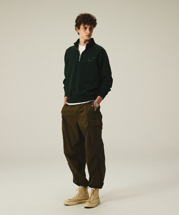 J.PRESS MEN 【J.PRESS ORIGINALS】【UNISEX】Stretch Weather Cloth Easy Cargo Trousers カーキ系