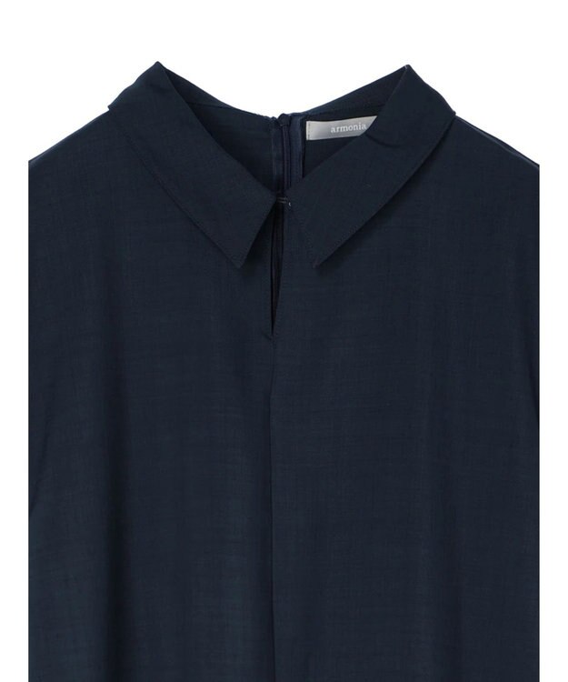 Green Parks armonia.襟付きフレアワンピース Navy