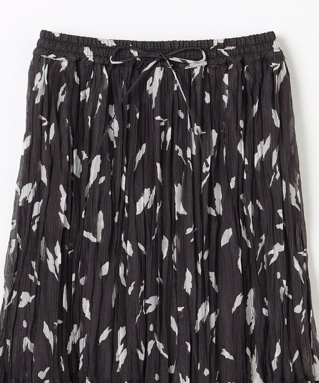 ANY アートドットプリントスカート スレートベース