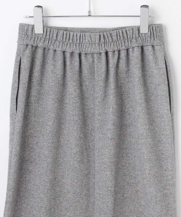 #Newans 【洗濯機可能/セットアップ】ナローシルエットエアリースカート トップグレー