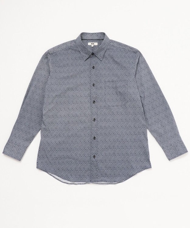 JOSEPH ABBOUD 【キングサイズ】コンパクトジャージープリント シャツ ネイビー系5