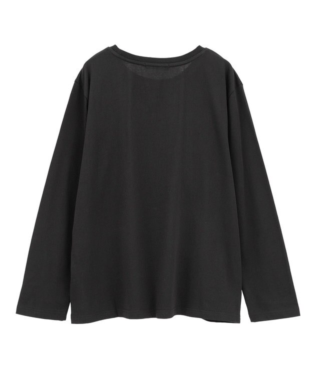 Green Parks キレイ目ロゴ長袖Ｔシャツ Black