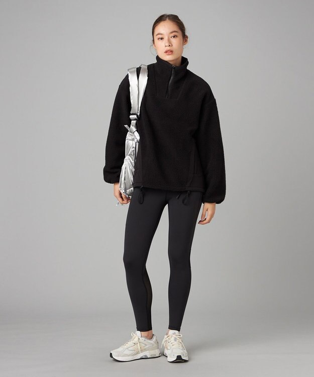 Chacott Chacott BALANCE ボアハーフジップジャケット ブラック