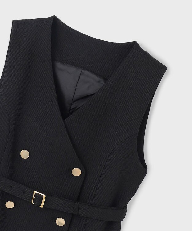 GRACE CONTINENTAL カルゼコンビジレワンピース ブラック