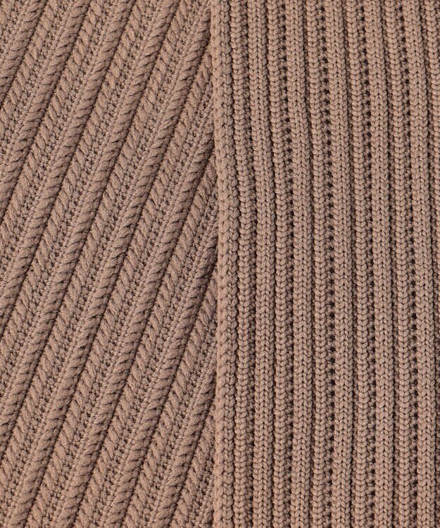 自由区 【洗える】リブストレッチ ベスト モカ