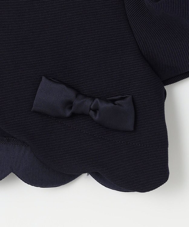 ANY KIDS グログラン リボン ジャケット ネイビー