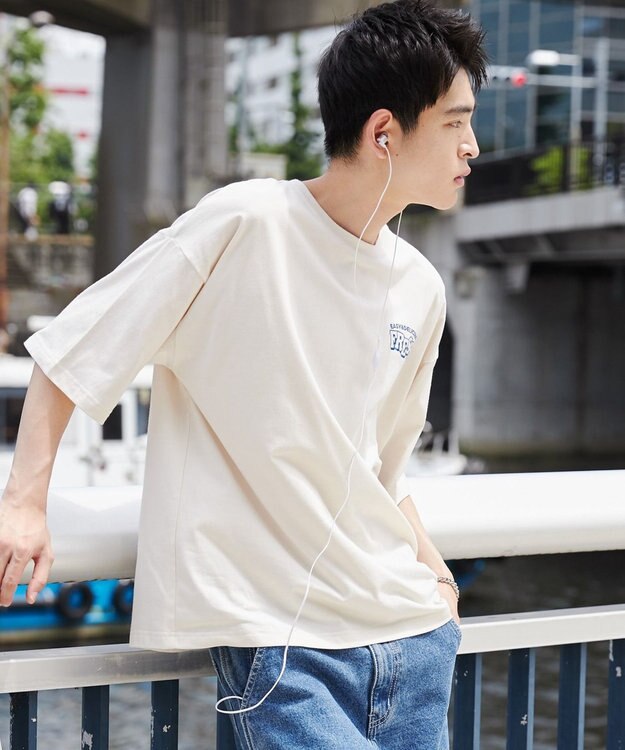 WEGO フードキャラ発泡プリントT ホワイトアイボリー