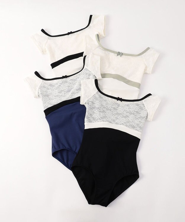 Chacott フレンチスリーブレオタード ブラック