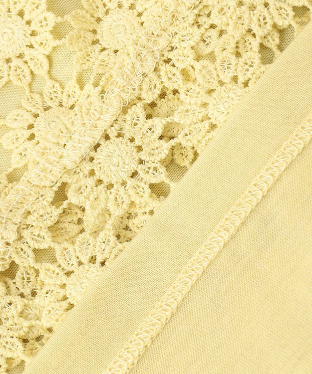 組曲 【洗える】フラワーレース ブラウス イエロー系