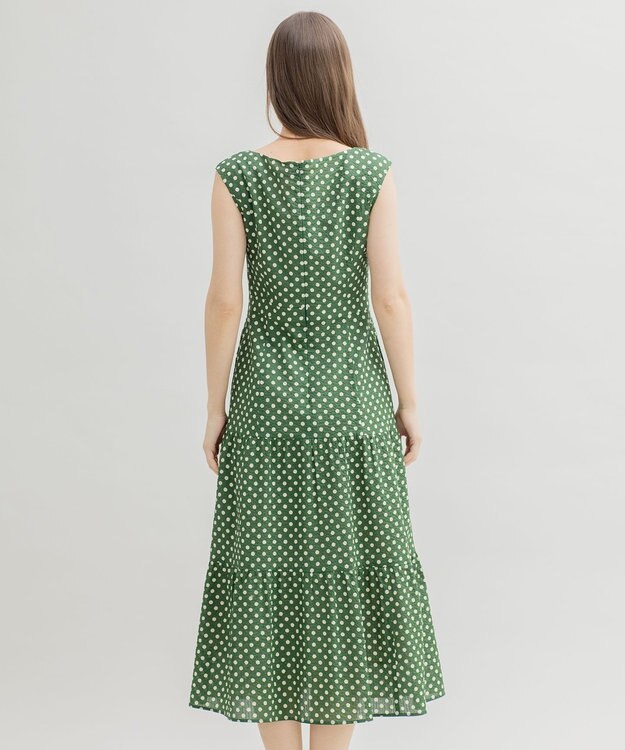 TOCCA 【洗える】MELODY ロング丈ドレス グリーン系5