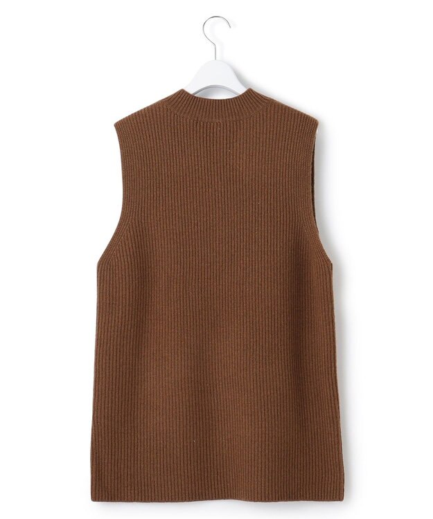 ICB 【洗える】ソフトカシミヤミックス ニットベスト コーヒー系