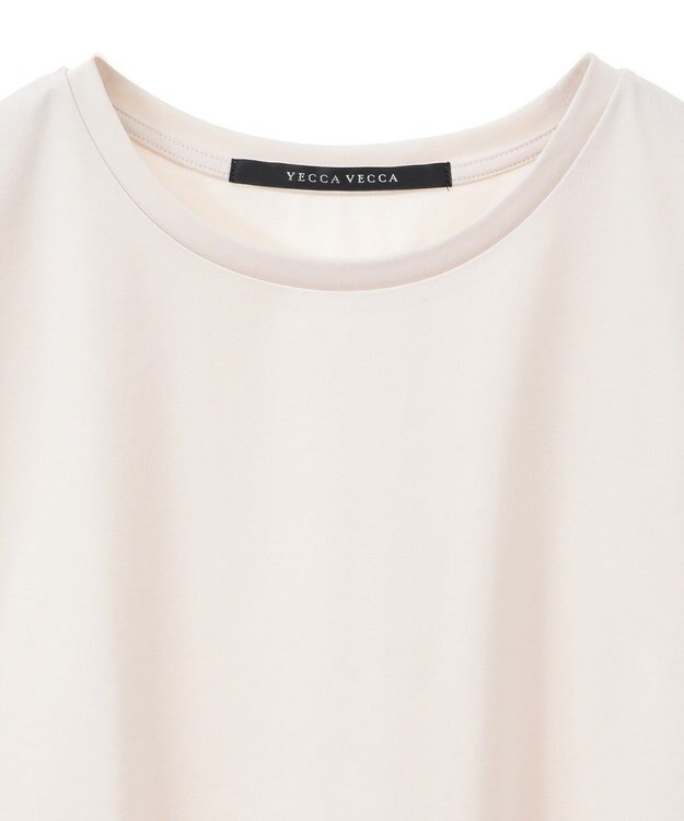 YECCA VECCA コットンスムースノースリーブトップス Beige
