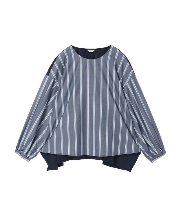 AMERICAN HOLIC 異素材バックタックドッキングプルオーバー Navy