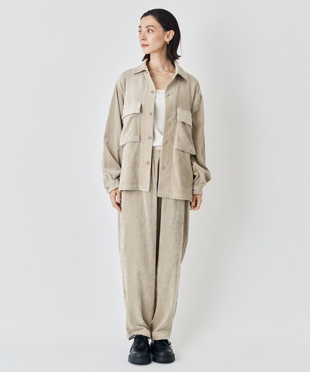 UNFILO MENS 【男女兼用】リラックス コーデュロイ ブルゾン ベージュ