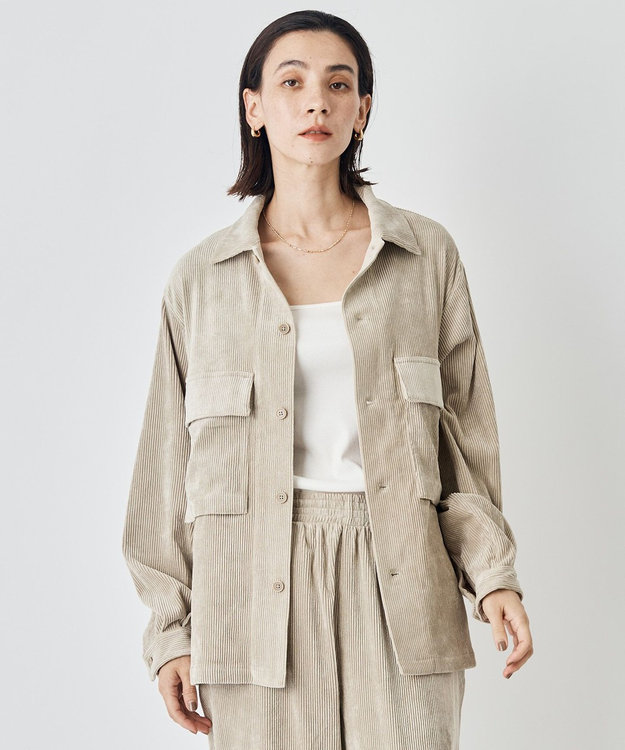 UNFILO MENS 【男女兼用】リラックス コーデュロイ ブルゾン ベージュ