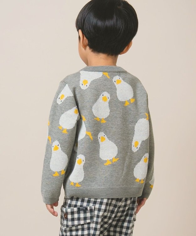 ami amie 【UNISEX】アヒルいっぱいプルオーバー85cm～130cm グレー