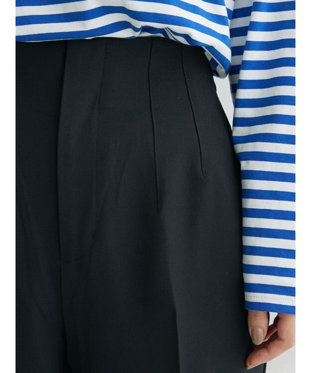 Green Parks 裾スリット／選べる美脚みえパンツ Black