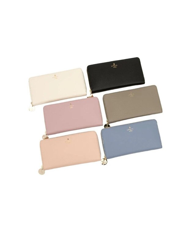 LANVIN en Bleu メラニー ラウンドファスナー長財布 グレージュ