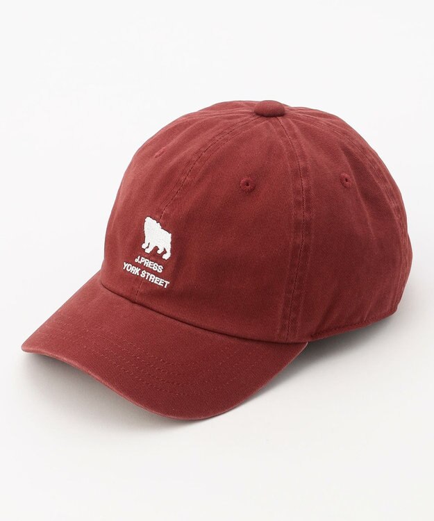 J.PRESS YORK STREET 【UNISEX】ピグメント ロゴキャップ レッド系