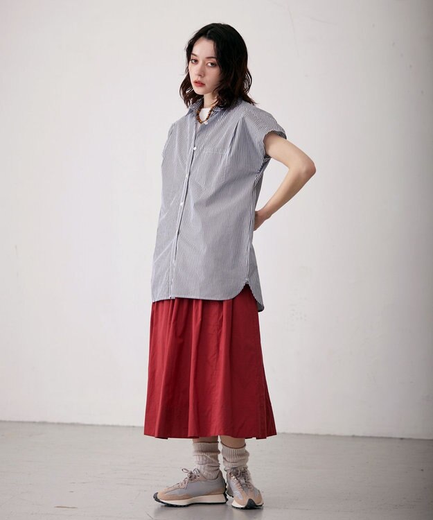 J.PRESS YORK STREET 【WOMEN】コットンボイルスカート レッド系