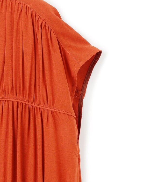 23区 S 【接触冷感/WEB&一部店舗限定】レーヨンスパローン ティアード ブラウス テラコッタ系