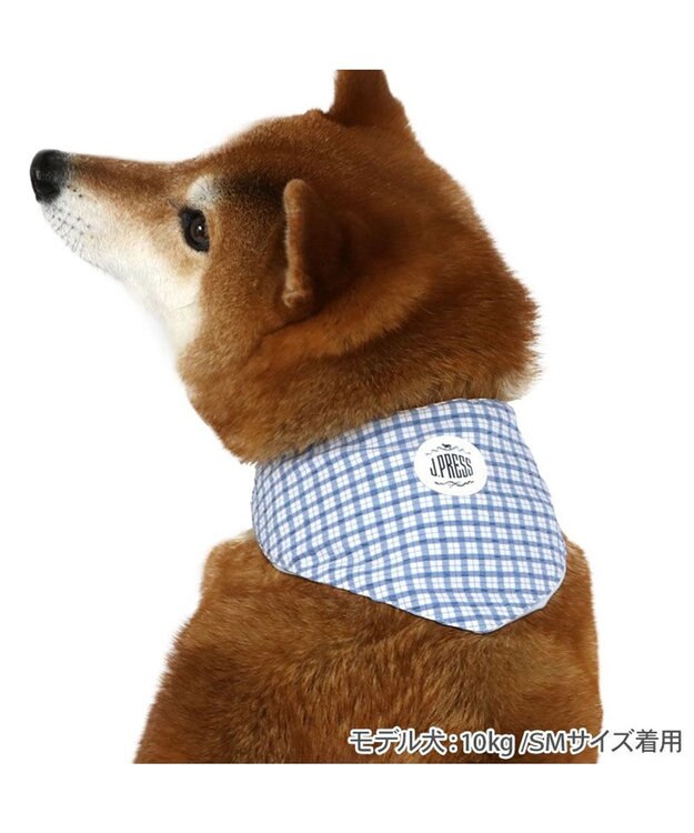 PET PARADISE J.PRESS クールバンダナ 中型犬 ホワイト×ネイビー
