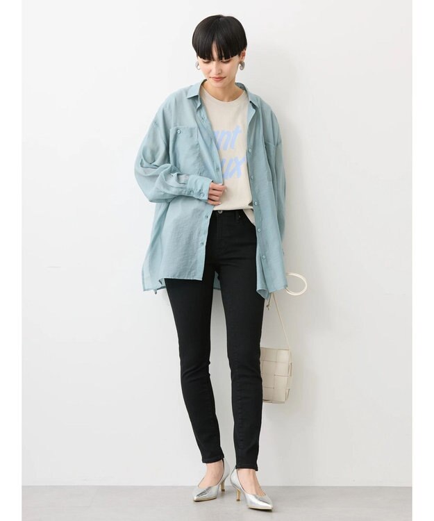 AMERICAN HOLIC シアーＣＯＯＬＷポケットシャツ Sax