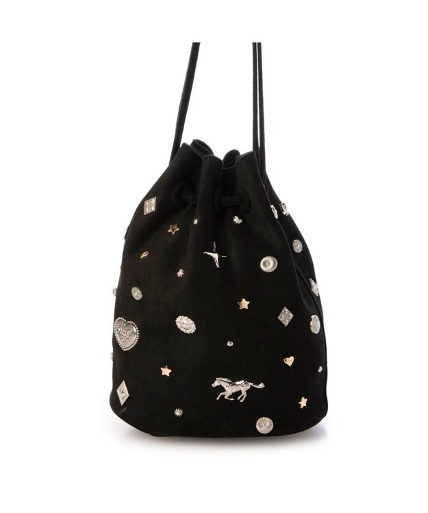 UNBILLION カカトゥ kakatoo / スエード調スタッズドロストバッグ ブラック