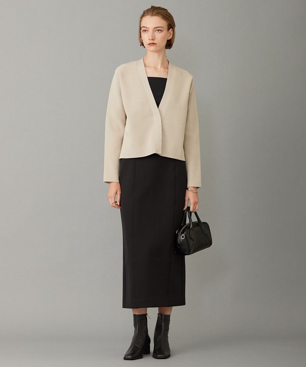 ICB 【洗える】リサイクルポリエステルハイゲージ カーディガン トープ系