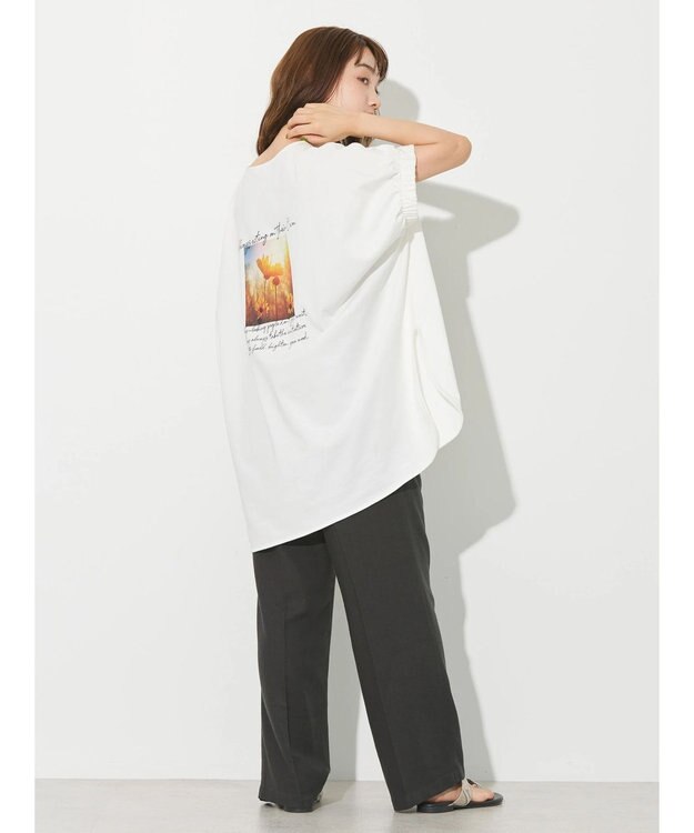 AMERICAN HOLIC フォトプリントカットチュニック Off White