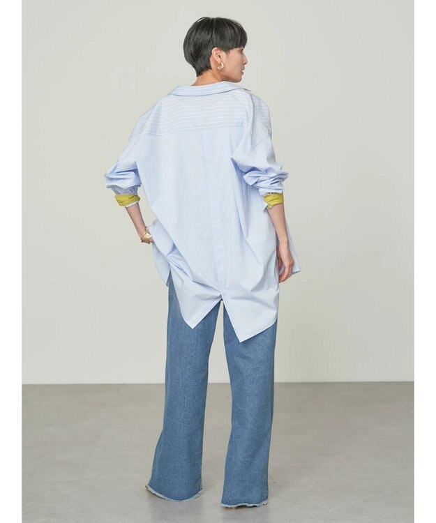 AMERICAN HOLIC イージーケアバックオープンシャツチュニック Multi