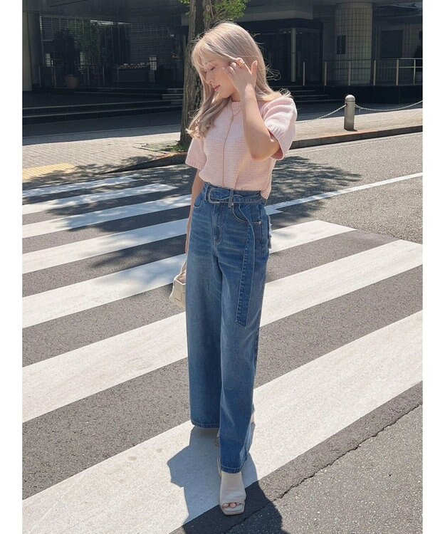 Green Parks ローゲージニットＴシャツ Pink