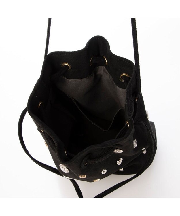 UNBILLION カカトゥ kakatoo / スエード調スタッズドロストバッグ ブラック