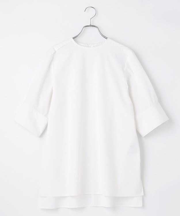 #Newans 【ANSWER for アクセサリーLOVER】ビッグカフスクルーネックブラウス ホワイト系