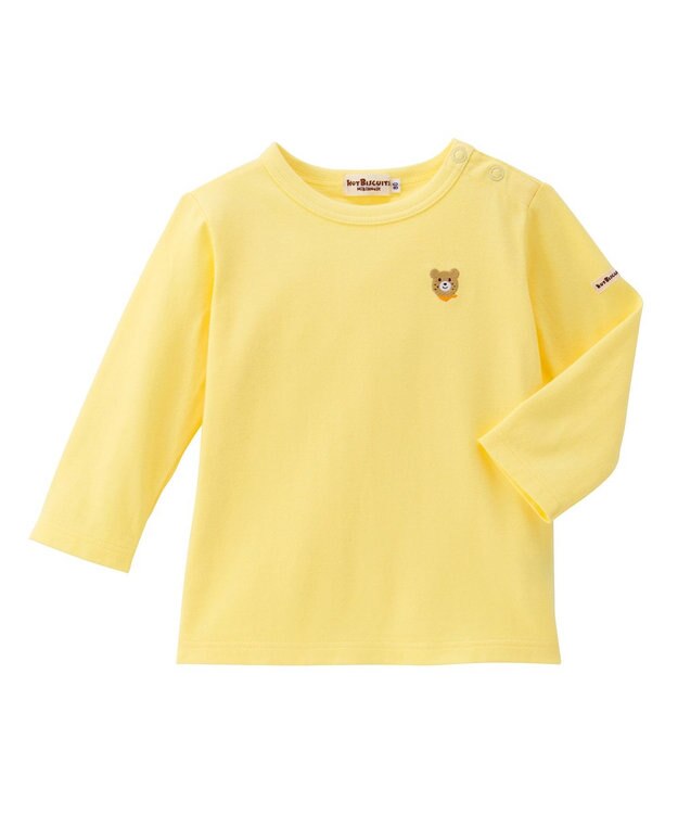 MIKI HOUSE HOT BISCUITS 【70-120cm】【Everyday Series】ワンポイント 長袖Tシャツ コーン