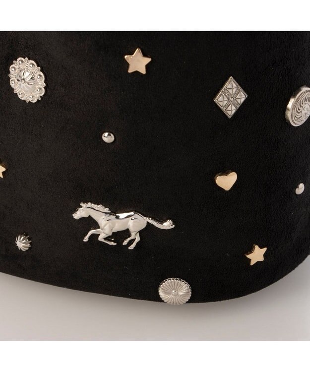 UNBILLION カカトゥ kakatoo / スエード調スタッズドロストバッグ ブラック