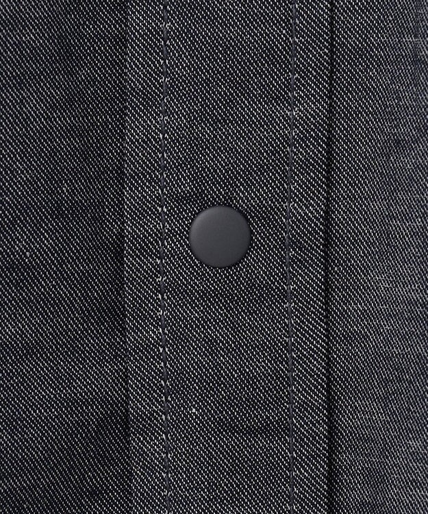 SHARE PARK MENS 【UVカット・撥水・ストレッチ】イージーデニムノーカラーシャツ ネイビー系