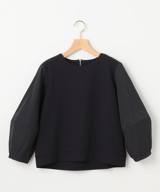 組曲 L 【WEB限定】ランタンスリーブミニ裏毛 プルオーバー ブラック系