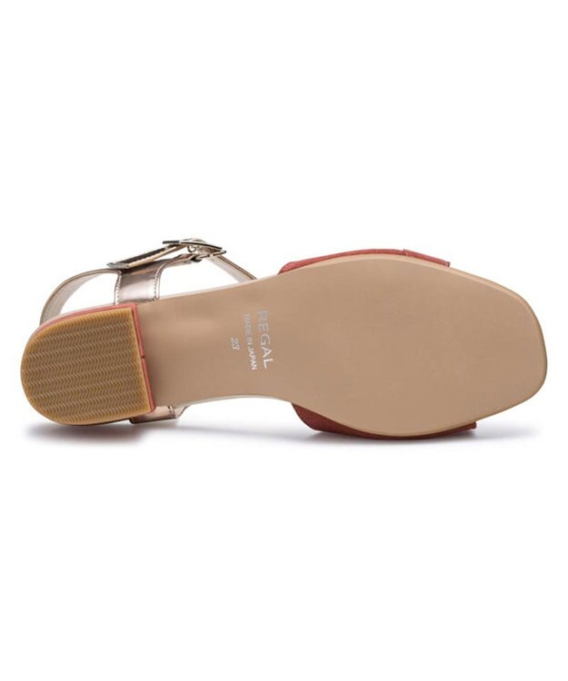 REGAL FOOT COMMUNITY 【リーガルレディース】F40R ストラップサンダル サンダル レッド×ゴールド