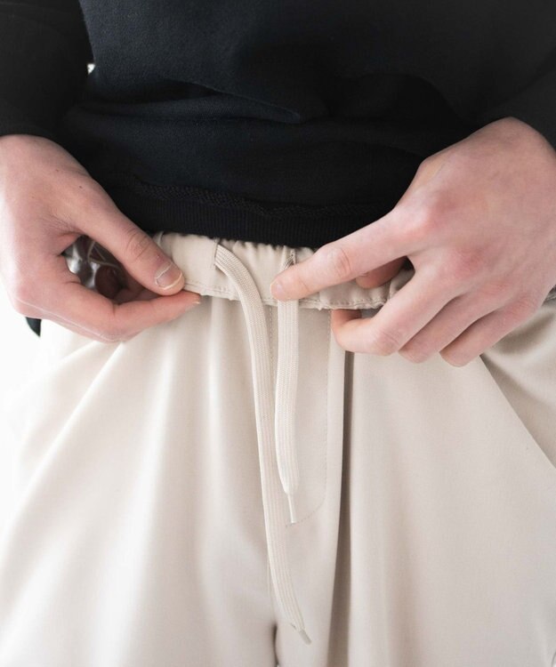 WEGO 【ウエストゴム/SMLサイズ展開】TRイージーストレートパンツ ライトベージュ