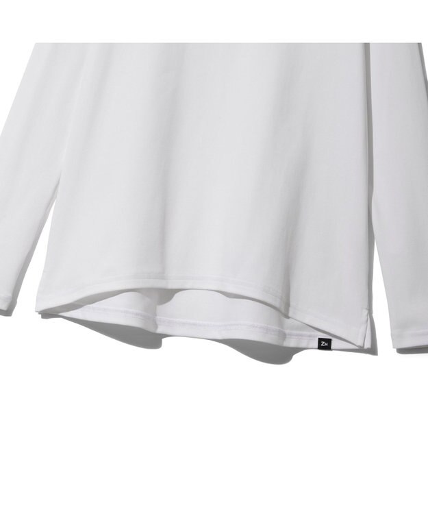 ZERO HALLIBURTON 【雑誌掲載・吸汗速乾・UVケア】 鹿の子 モックネックロングシャツ ZHG-W4A 1b 82872 ゴルフウェア ホワイト