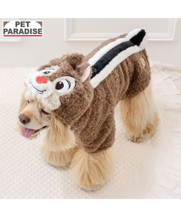 PET PARADISE ディズニー チップとデール デールなりきり パーカー 中型犬 ブラウン