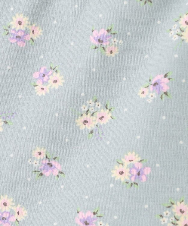 ANY KIDS 1分丈 スパッツ ミント×花柄