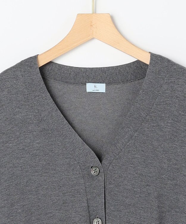 組曲 【加藤ローサさん着用 / 2WAY】スムースストレッチカシュクール カーディガン グレー系