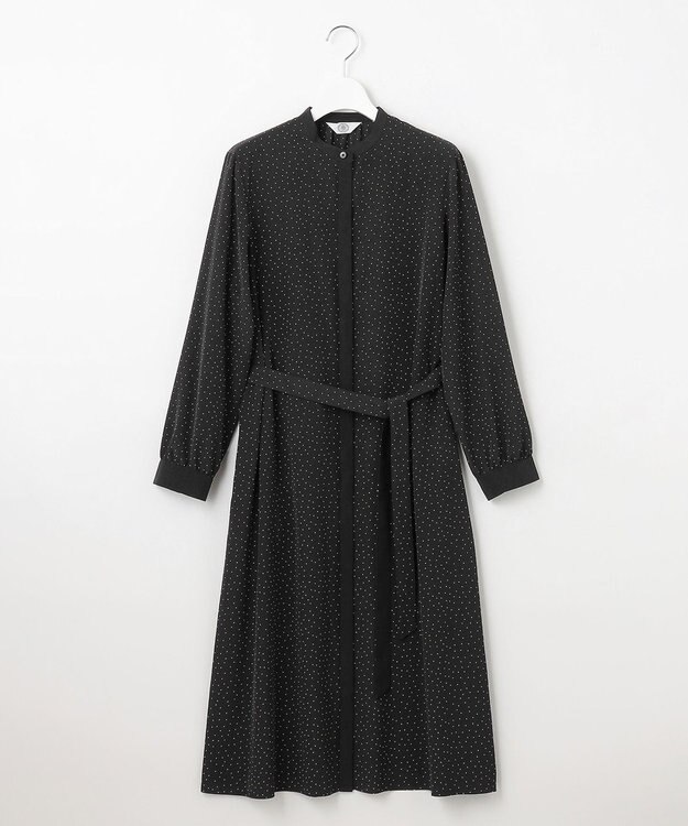 J.PRESS LADIES 【洗える】フェミニッシュパウダー dots ワンピース ブラック系5