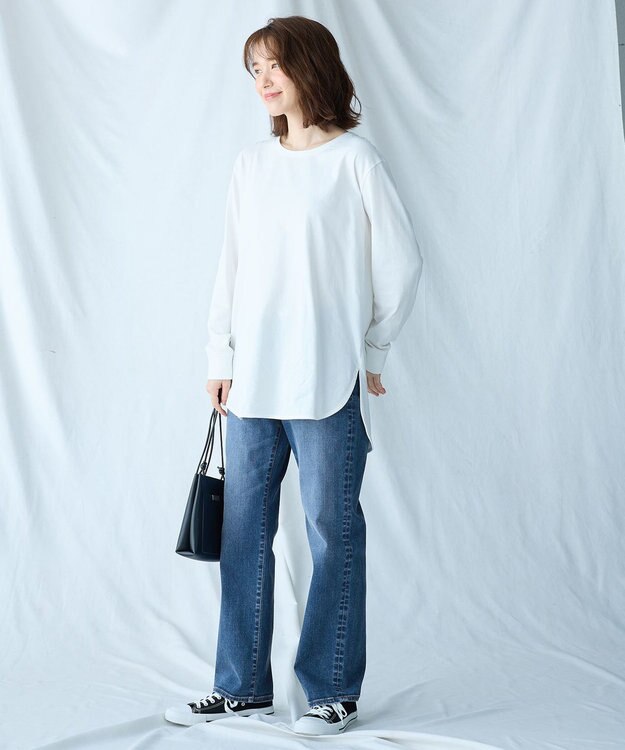 ANY リブポイントテールＴシャツ オフ