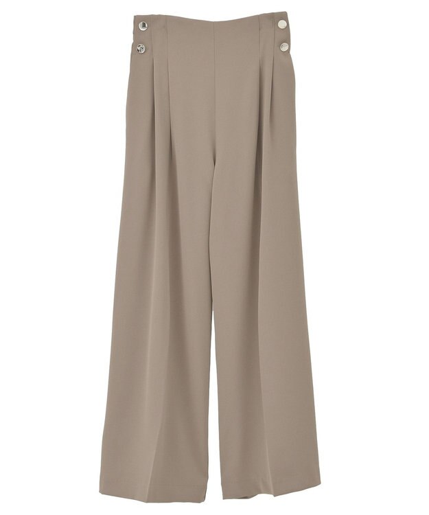 YECCA VECCA 金釦ワイドパンツ Beige